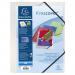 Exacompta Kreacover Elasticated 3 Flap Folder Frosted (Pack 5) - 55188E 70440EX
