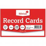 ValueX Record Cards Plain 203x127mm White (Pack 100) - 785 70463SC