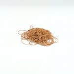 In the image, you can see a pack of ValueX rubber bands with the product information in the top left corner. The bands are thin and stretchy, measuring 1.5mm x 80mm and are a natural color. The pack weighs 454g and there is a white and orange label that reads RB18NAT 70648WH.