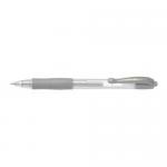 Pilot G-207 Retractable Gel Rollerball Pen 0.7mm Tip 0.39mm Line Metallic Silver (Pack 12) 70680PT