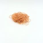 The photo showcases a pack of ValueX Rubber Elastic Bands in a natural color. These No 24 bands measure 1.5mm in width and 150mm in length, providing 454g of strong and reliable elasticity. Perfect for a variety of uses.
