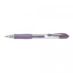 Pilot G-207 Retractable Gel Rollerball Pen 0.7mm Tip 0.39mm Line Metallic Violet (Pack 12) 70708PT