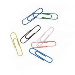 ValueX Paperclip Large Plain 32mm Assorted Colours (Pack 100) - 30601 70760WH