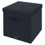 Leitz Fabric Storage Box with Lid Large Grey (Pack 2) - 61450089 70874AC