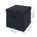 Leitz Fabric Storage Box with Lid Large Grey (Pack 2) - 61450089 70874AC