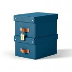 Leitz Puro Storage Box with Lid Small 7L Blue 100% Recycled Card Pack of 2 - 61470068 70902AC