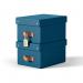 Leitz Puro Storage Box with Lid Small 7L Blue 100% Recycled Card Pack of 2 - 61470068 70902AC