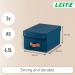 Leitz Puro Storage Box with Lid Small 7L Blue 100% Recycled Card Pack of 2 - 61470068 70902AC