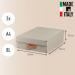 Leitz Puro Storage Box with Lid Medium Low 8L Beige 100% Recycled Card Pack of 2 - 61480012 70916AC