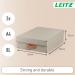 Leitz Puro Storage Box with Lid Medium Low 8L Beige 100% Recycled Card Pack of 2 - 61480012 70916AC