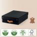 Leitz Puro Storage Box with Lid Medium Low 8L Black 100% Recycled Card Pack of 2 - 61480095 70937AC