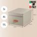 Leitz Puro Storage Box with Lid Medium 17L Beige 100% Recycled Card Pack of 2 - 61490012 70944AC