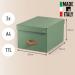 Leitz Puro Storage Box with Lid Medium 17L Green 100% Recycled Card Pack of 2 - 61490050 70951AC