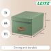 Leitz Puro Storage Box with Lid Medium 17L Green 100% Recycled Card Pack of 2 - 61490050 70951AC