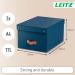 Leitz Puro Storage Box with Lid Medium 17L Blue 100% Recycled Card Pack of 2 - 61490068 70958AC