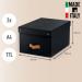 Leitz Puro Storage Box with Lid Medium 17L Black 100% Recycled Card Pack of 2 - 61490095 70965AC