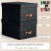 Leitz Puro Storage Box with Lid Medium 17L Black 100% Recycled Card Pack of 2 - 61490095 70965AC