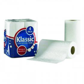 ValueX Kitchen Rolls 2 Ply W 210mm x L 10M White 6 Packs x 4 (Pack 24) - KTK24 71051CP