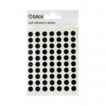 Blick Labels Circles Black 8mm 490 Labels x20 (Pack 9800) - RS001751 71455LM