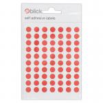 Blick Labels Circles Red 8mm 490 Labels x20 (Pack 9800) - RS003250 71497LM