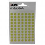 Blick Labels Circles Yellow 8mm 490 Labels x20 (Pack 9800) - RS003458 71504LM