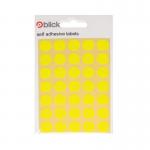 Blick Labels Circles Fluorescent Yellow 13mm 140 Labels x20 (Pack 2800) - RS004752 71546LM