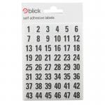 Blick Labels 00-99 13x13mm 144 Labels x20 (Pack 2880) - RS016250 71651LM