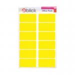 Blick Labels Office Pack Yellow 25x50mm (Pack 320 Labels) - RS020158 71672LM