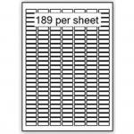 Purely Everyday A4 Matte Finish Labels 25.4x10mm 189 Per Sheet Box 100 Sheets (Pack 18900 Labels) - A41-189PE 71805SM