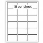 Purely Everyday A4 Matte Finish Labels 63.5x46.6mm 18 Per Sheet Box 100 Sheets (Pack 1800 Labels) - A41-18PE 71840SM