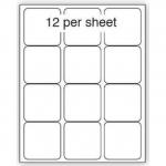 Purely Everyday A4 Matte Finish Labels 63.5x72mm 12 Per Sheet Box 100 Sheets (Pack 1200 Labels) - A41-12PE 71847SM