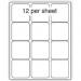 Purely Everyday A4 Matte Finish Labels 63.5x72mm 12 Per Sheet Box 100 Sheets (Pack 1200 Labels) - A41-12PE 71847SM