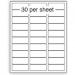 Purely Everyday A4 Matte Finish Labels 64x28mm 30 Per Sheet Box 100 Sheets (Pack 3000 Labels) - A41-30PE 71854SM