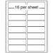 Purely Everyday A4 Matte Finish Labels 99.1x34mm 16 Per Sheet Box 100 Sheets (Pack 1600 Labels) - A41-16PE 71861SM