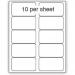 Purely Everyday A4 Matte Finish Labels 99.1x57mm 10 Per Sheet Box 100 Sheets (Pack 1000 Labels) - A41-10PE 71875SM