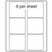 Purely Everyday A4 Matte Finish Labels 99.1x93.1mm 6 Per Sheet Box 100 Sheets (Pack 600 Labels) - A41-6PE 71882SM