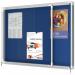 Nobo Premium Plus Blue Felt Lockable Noticeboard Display Case 8 x A4 925x668mm 1902565 72010AC