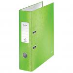 Leitz 180 WOW Lever Arch File Laminated Paper on Board A4 80mm Spine Width Green (Pack 10) 10050054 72038AC