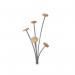 ALBA Festival Coat Stand 5 Pegs Silver Grey and Light Wood - PMFESTW M 72162AL
