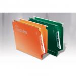 Rexel Crystalfile Extra 330 Foolscap Lateral Suspension File Polypropylene 15mm V Base Green (Pack 25) 3000121 72185AC