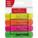 Faber-Castell Highlighter Textliner 46 Assorted Superfluorescent Colours (Pack 4) - 4 for the Price of 3 - 254644X4 72260XX