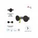 ALBA Wall Coat Hook 2 Pegs Black - PMS2 72358AL