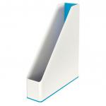 WOW Duo Colour Mag File A4 Blue PK2 with free Pen Holder 72507XX