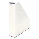 WOW Duo Colour Mag File A4 White PK2 with free Pen Holder 72521XX