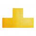 Durable Heavy Duty Adhesive Floor Marking T Shape Corner Yellow (Pack 10) - 170004 72582DR