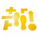 Durable Heavy Duty Adhesive Floor Marking T Shape Corner Yellow (Pack 10) - 170004 72582DR