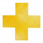 Durable Heavy Duty Adhesive Floor Marking Cross Shape Yellow (Pack 10) - 170104 72589DR