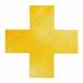 Durable Heavy Duty Adhesive Floor Marking Cross Shape Yellow (Pack 10) - 170104 72589DR
