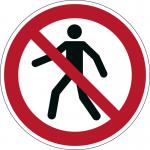 Durable Adhesive ISO Pedestrians Prohibited Sign Safety Floor Sticker 43cm - 173203 72659DR