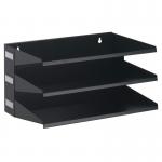 3-Tier Recycled Metal Sorting Rack with Optional Wall Mounting Black - 335901 72771DR